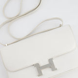 Hermès Constance Elan in White Epsom Leather with Palladium Hardware