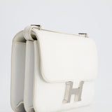 Hermès Constance Elan in White Epsom Leather with Palladium Hardware