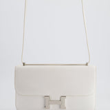 Hermès Constance Elan in White Epsom Leather with Palladium Hardware