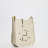 Hermès Mini Evelyne Bag in Beton Clemence Leather with Gold Hardware