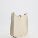 Hermès Mini Evelyne Bag in Beton Clemence Leather with Gold Hardware