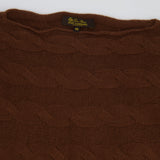 Loro Piana Chocolate Brown Baby Cashmere Cableknit Jumper Size IT 46 (UK 14)