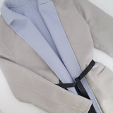 Loro Piana Grey/Blue Reversible Baby Cashmere Jimi Jacket with Leather Belt Size L (UK 12) RRP £5,055