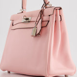 Hermès Kelly Bag 25cm Retourne in Rose Sakura Swift Leather with Palladium Hardware