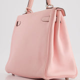 Hermès Kelly Bag 25cm Retourne in Rose Sakura Swift Leather with Palladium Hardware