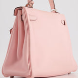 Hermès Kelly Bag 25cm Retourne in Rose Sakura Swift Leather with Palladium Hardware