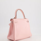 Hermès Kelly Bag 25cm Retourne in Rose Sakura Swift Leather with Palladium Hardware