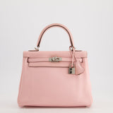 Hermès Kelly Bag 25cm Retourne in Rose Sakura Swift Leather with Palladium Hardware