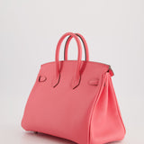 Hermès Birkin 25cm Bag in Rose Azalee Swift Leather with Palladium Hardware