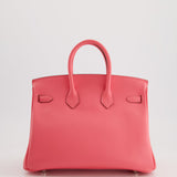 Hermès Birkin 25cm Bag in Rose Azalee Swift Leather with Palladium Hardware