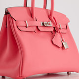 Hermès Birkin 25cm Bag in Rose Azalee Swift Leather with Palladium Hardware