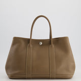 Hermès Garden Party 30cm Bag in Etoupe in Negona Leather with Palladium Hardware