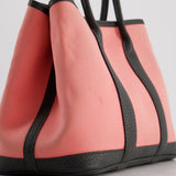 Hermès Garden Party 30cm Bag in Canvas Rose Azalee and Vert Negonda Calfskin Leather with Palladium Hardware