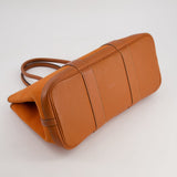 Hermès Garden Party 30cm Bag in Potiron Orange Canvas and Terre Battue Negonda Leather with Palladium Hardware