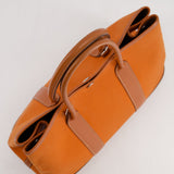 Hermès Garden Party 30cm Bag in Potiron Orange Canvas and Terre Battue Negonda Leather with Palladium Hardware