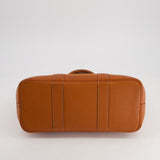 Hermès Garden Party 30cm Bag in Potiron Orange Canvas and Terre Battue Negonda Leather with Palladium Hardware