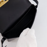 Celine Black Claude Shoulder Bag in Shiny Calfskin with Gold Hardware RRP £2150