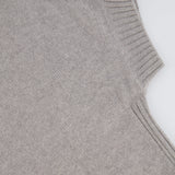 Loro Piana Grey Short-Sleeve Cashmere Turtle Neck Jumper with Front Pockets Size L (UK 12)