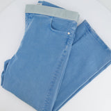 Chanel Light Washed Blue Straight-Leg Jeans with Velcro Waist Detailing Size FR 44 (UK 16)