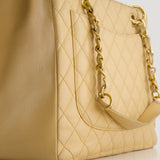 Chanel Beige Caviar GST Grand Shopper Tote Bag with Gold Hardware