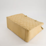 Chanel Beige Caviar GST Grand Shopper Tote Bag with Gold Hardware