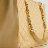 Chanel Beige Caviar GST Grand Shopper Tote Bag with Gold Hardware