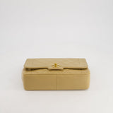 Chanel Vintage Beige Diana Flap Bag in Lambskin Leather with 24K Gold Hardware