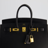 *HOLY GRAIL* Hermès Birkin 25cm Sellier Bag in Noir Epsom Leather with Gold Hardware