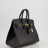 *HOLY GRAIL* Hermès Birkin 25cm Sellier Bag in Noir Epsom Leather with Gold Hardware