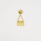 Chanel 24 K Gold plated Brooch Pin With CC Detail