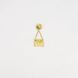 Chanel 24 K Gold plated Brooch Pin With CC Detail