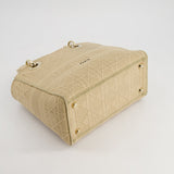 Christian Dior Medium Lady D-Lite Bag in Beige Cannage Canvas with Champagne Gold Hardware RRP £4,300