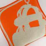 Hermès Brides De Gala Pillow in Écru, Orange & Bleu RRP £650