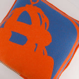 Hermès Brides De Gala Pillow in Écru, Orange & Bleu RRP £650