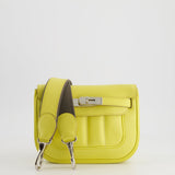 Hermès Berline Mini Crossbody Bag in Soufre Swift Leather with Palladium Hardware