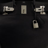 Hermès HAC 50 in Black Retourné Togo Leather with Palladium Hardware