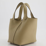 Hermès Picotin Bag 18cm in Beige Marfa Clemence Leather with Palladium Hardware