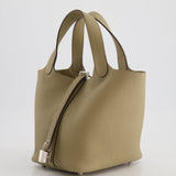 Hermès Picotin Bag 18cm in Beige Marfa Clemence Leather with Palladium Hardware