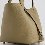 Hermès Picotin Bag 18cm in Beige Marfa Clemence Leather with Palladium Hardware