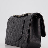 Chanel Medium Black Classic Double Flap Bag in Caviar Leather with Silver Hardware