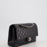 Chanel Medium Black Classic Double Flap Bag in Caviar Leather with Silver Hardware