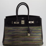 Hermès Birkin 35cm Bag in Blue Indigo Vibrato Togo Leather with Palladium Hardware