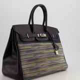 Hermès Birkin 35cm Bag in Blue Indigo Vibrato Togo Leather with Palladium Hardware