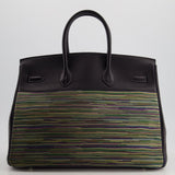 Hermès Birkin 35cm Bag in Blue Indigo Vibrato Togo Leather with Palladium Hardware