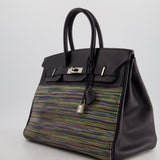 Hermès Birkin 35cm Bag in Blue Indigo Vibrato Togo Leather with Palladium Hardware