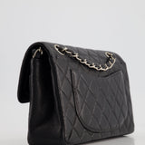 Chanel Vintage Black Small Classic Double Flap Bag in Caviar Leather with Silver Hardware RRP