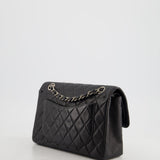 Chanel Vintage Black Small Classic Double Flap Bag in Caviar Leather with Silver Hardware RRP