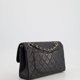 Chanel Vintage Black Small Classic Double Flap Bag in Caviar Leather with Silver Hardware RRP