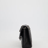 Chanel Vintage Black Small Classic Double Flap Bag in Caviar Leather with Silver Hardware RRP