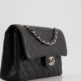 Chanel Vintage Black Small Classic Double Flap Bag in Caviar Leather with Silver Hardware RRP